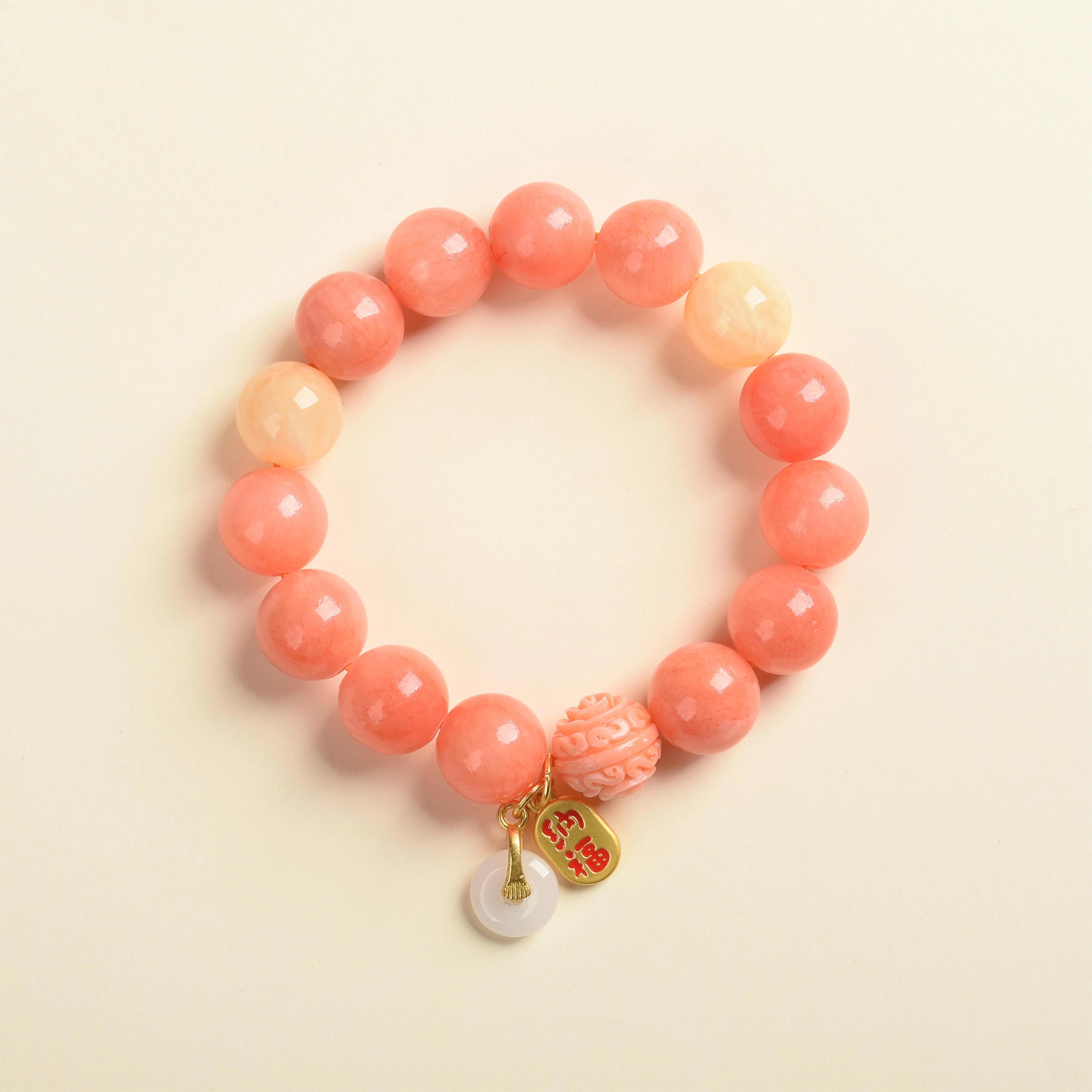 新品优惠 | 太陽石 米黃玉 粉貝 白玉髓 | 天然水晶手鍊