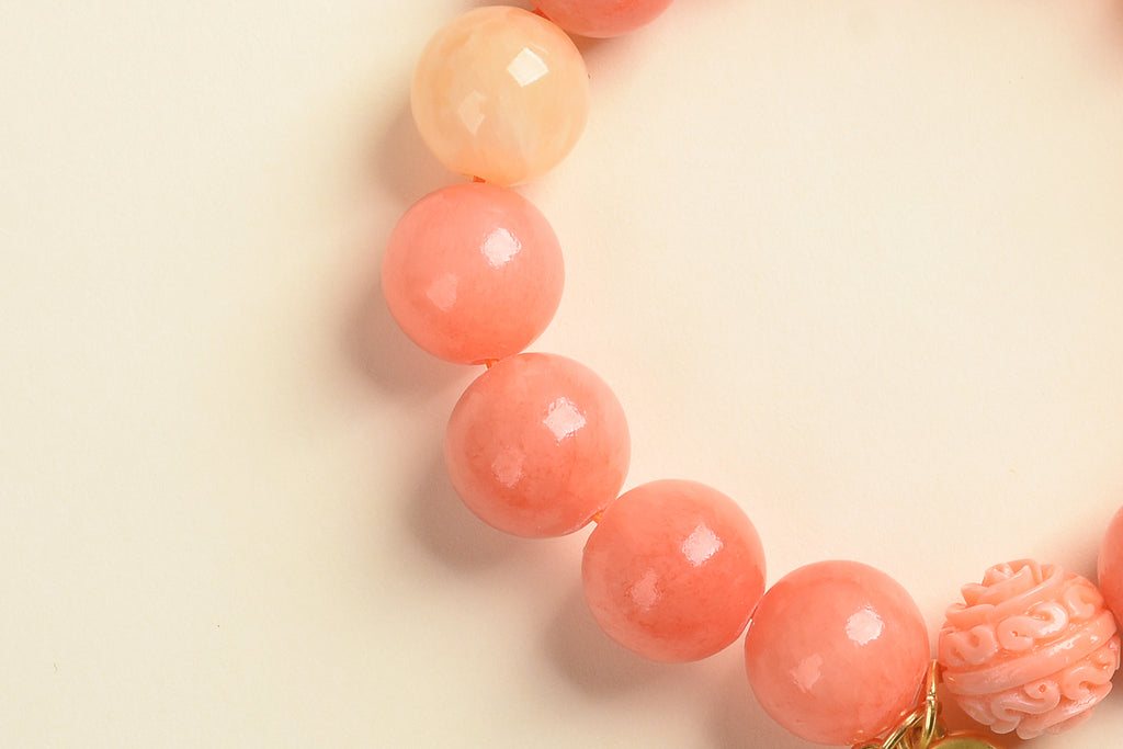 新品优惠 | 太陽石 米黃玉 粉貝 白玉髓 | 天然水晶手鍊