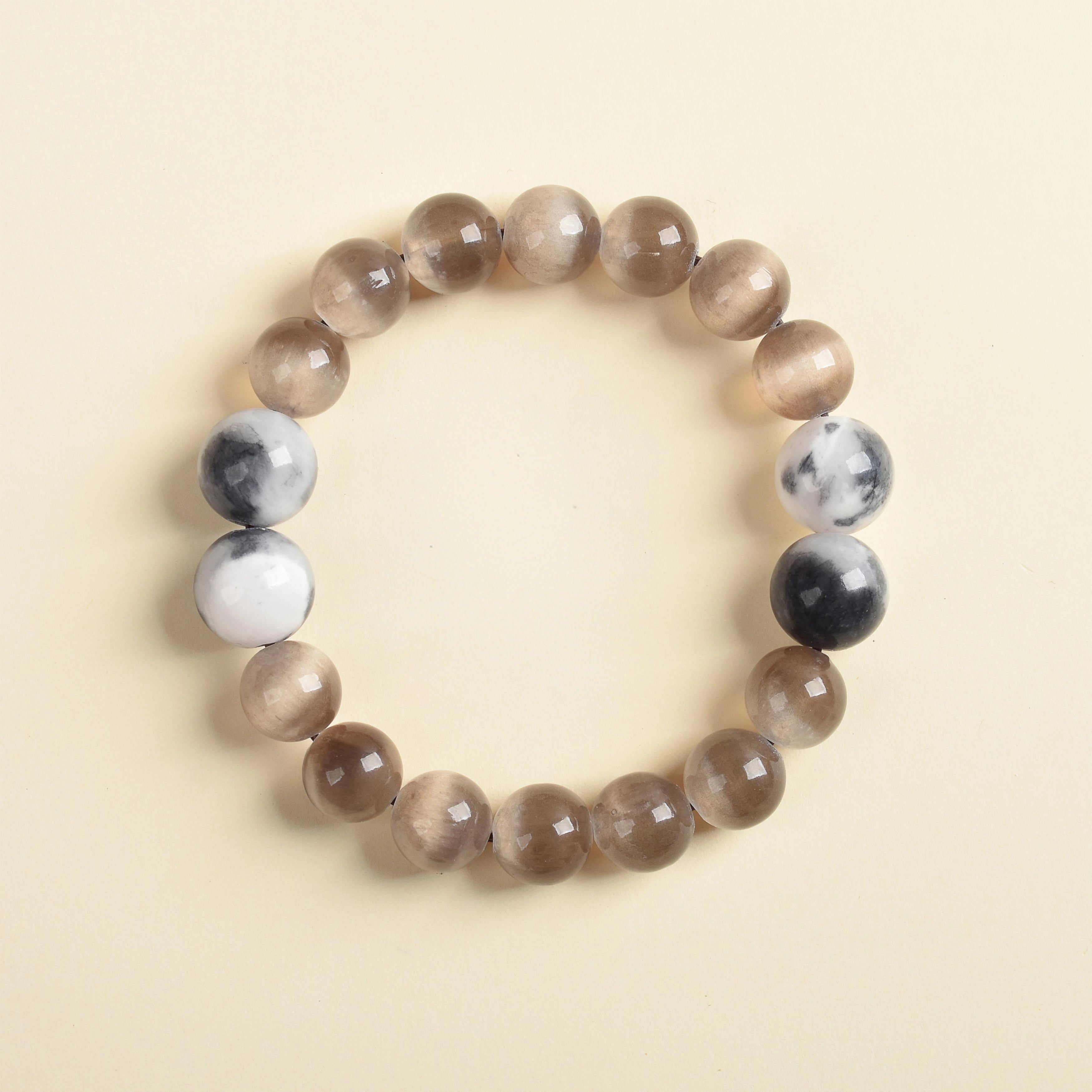 新品优惠 | 貓眼石 白墨石 | 天然水晶手鍊