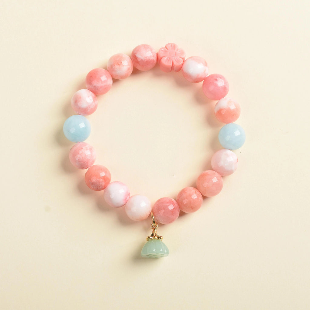 新品优惠 | 櫻花瑪瑙 海藍寶 粉貝 綠玉髓 | 天然水晶手鍊