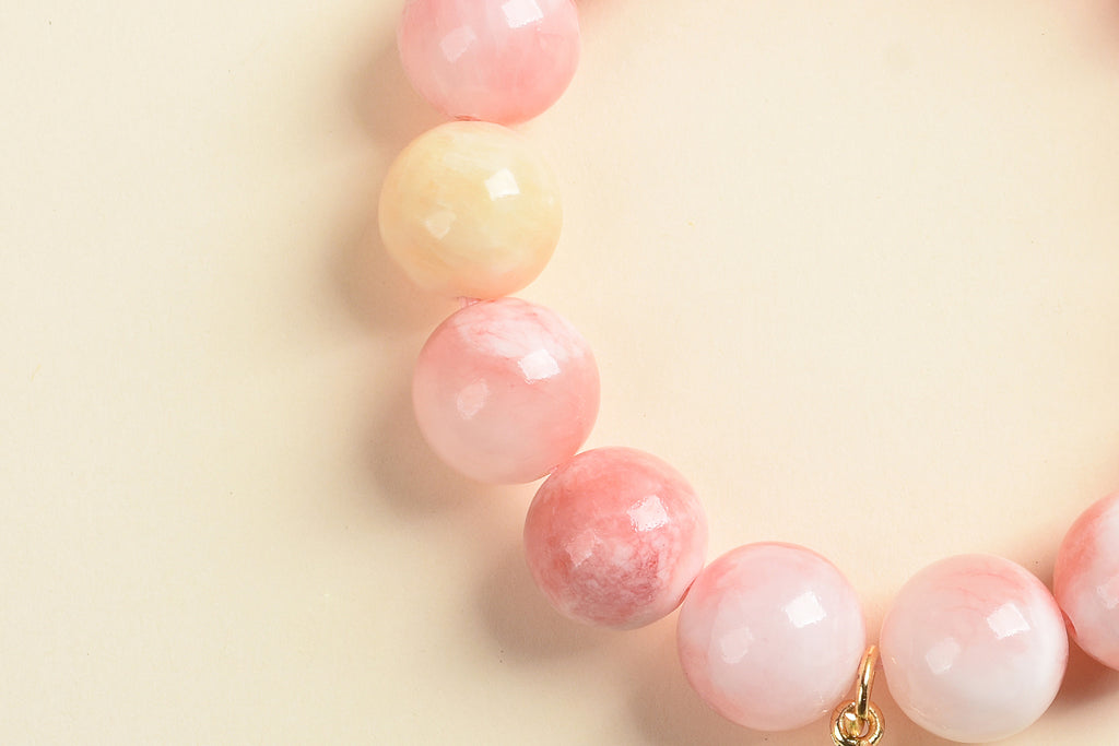New Arrival Special Offer | Cherry Blossom Agate, Beige Jade, Pink Clay, Green Chalcedony | Natural Crystal Bracelet