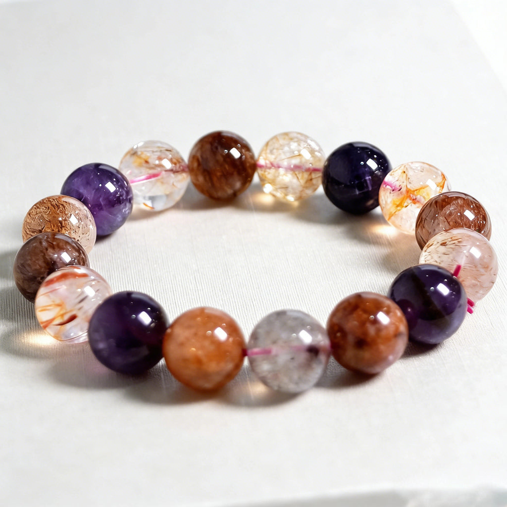 新品上市 | 超七 髮晶 紫水晶 | 天然水晶手鍊