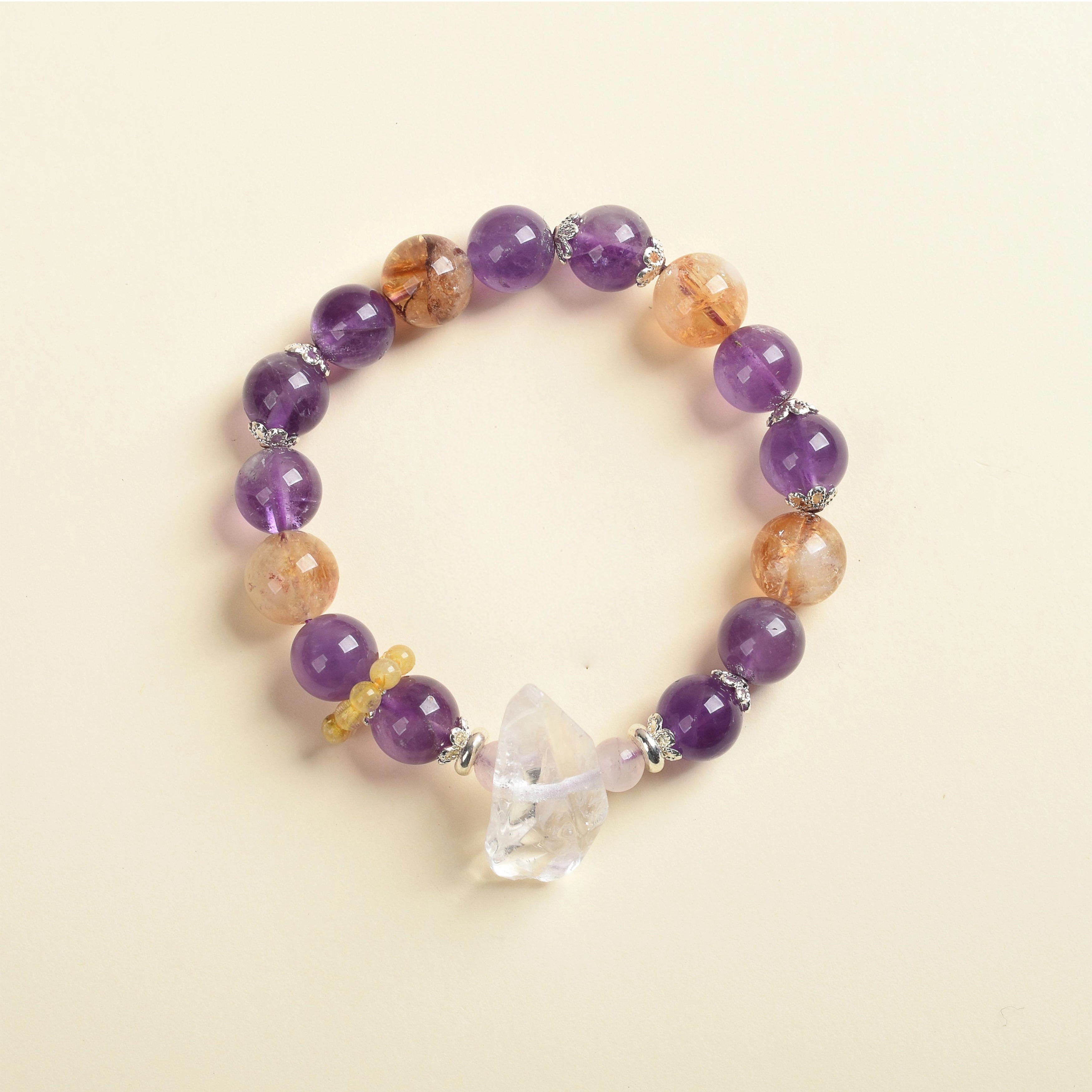 新品优惠 | 紫水晶 黃髮晶 白水晶 淺粉晶 | 天然水晶手鍊