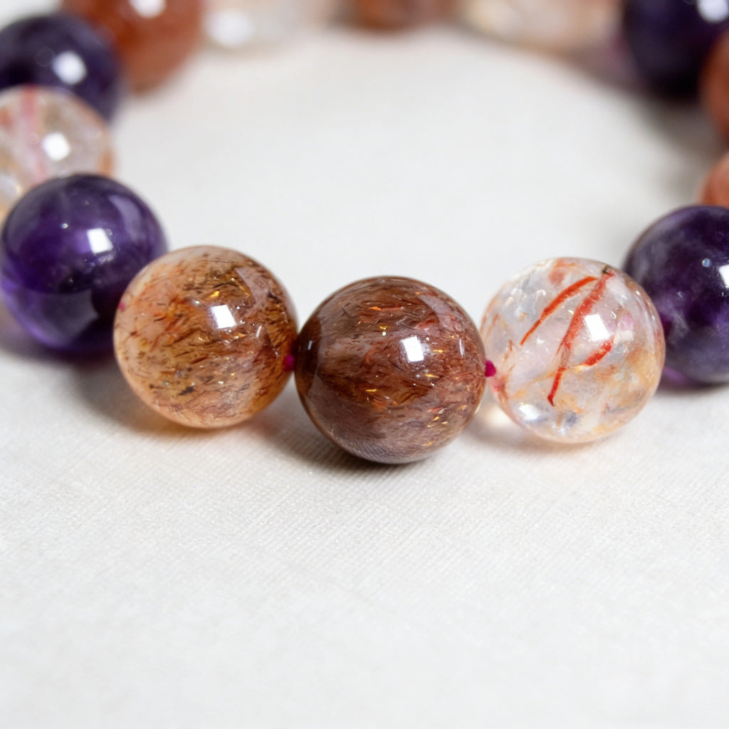 新品上市 | 超七 髮晶 紫水晶 | 天然水晶手鍊