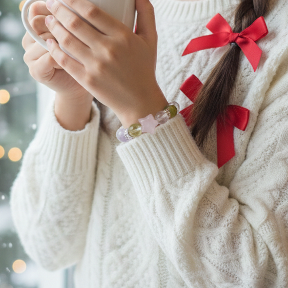 New Arrival | Lavender Amethyst, White Chalcedony, Pink Crystal, White Crystal, Xiuyan Jade | Natural Crystal Bracelet