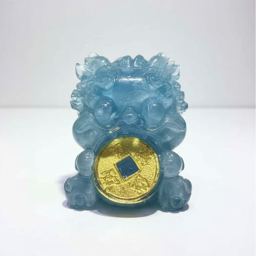 招財貔貅 | 海藍寶 淺粉晶 綠松石 藍砂石 青金石 東陵玉 紅綠寶 白水晶 七彩貝殼  | 動物水晶擺件