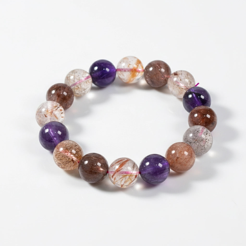 新品上市 | 超七 髮晶 紫水晶 | 天然水晶手鍊